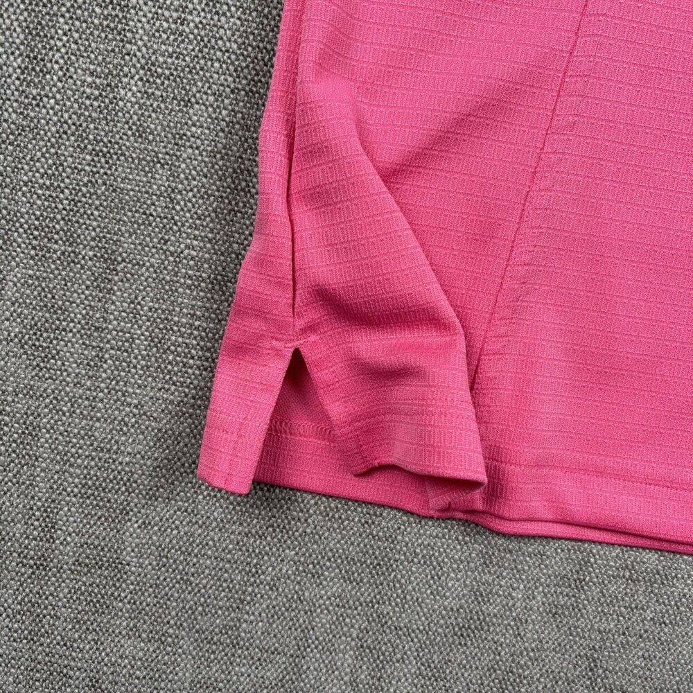 Adidas Golf Pink Performance Polo Shirt Women L Short Sleeve Athletic Golf Top - Picture 6 of 9
